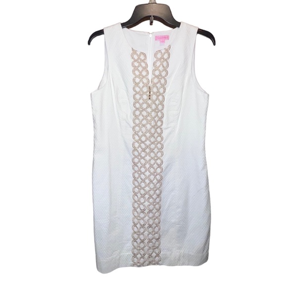 Women’s New without Tags Lilly Pulitzer Mila Gold Shift Dress size 6 - Picture 1 of 7